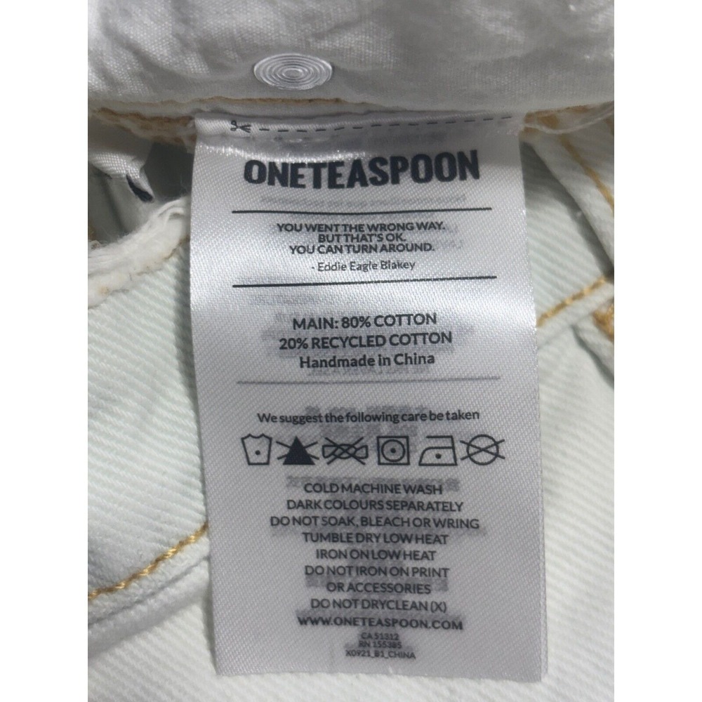 One Teaspoon NWT The One High Waist Cheeky Denim Shorts Xanthe Size 29 MSRP $110 - Picture 5 of 7